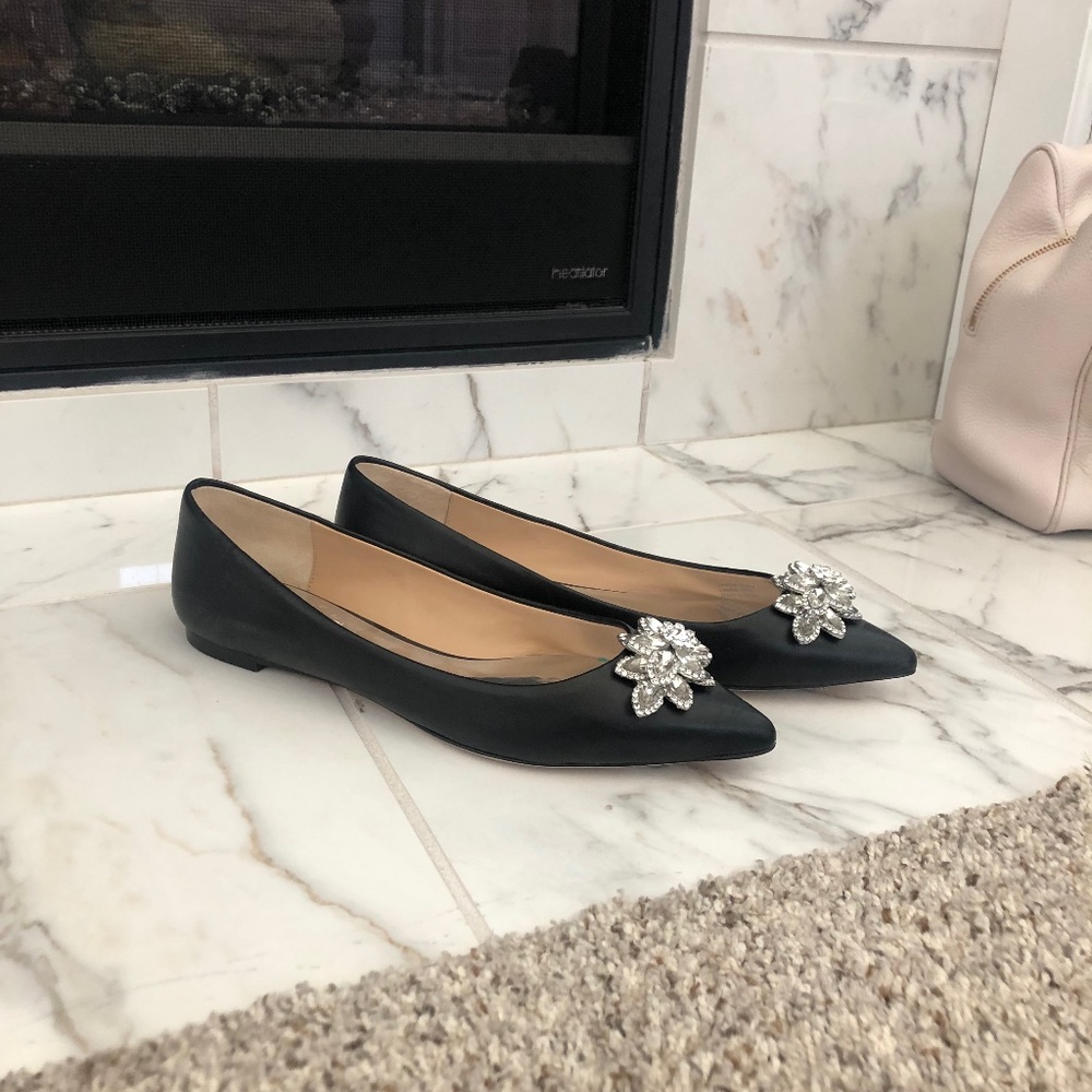 Badgley Mishka Karina Flat Black Leather